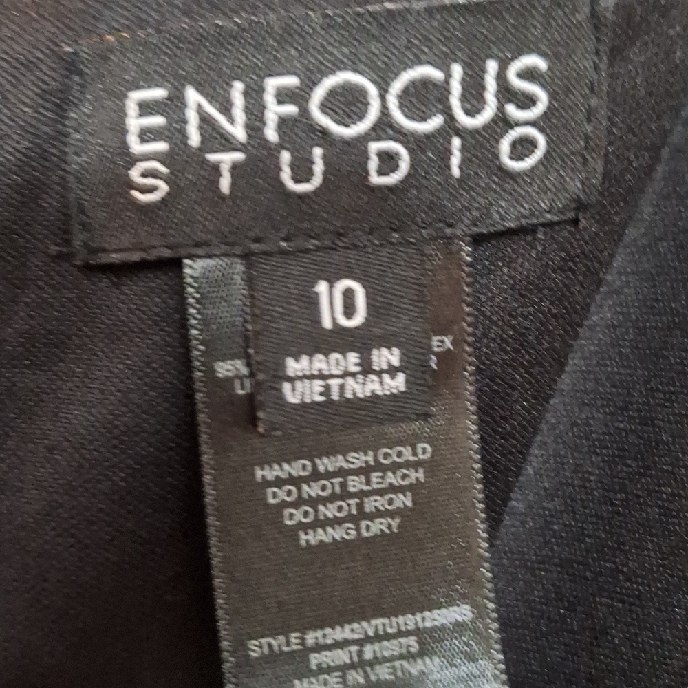 Enfocus Studio Animal print jumpsuit.Sz.100 Black Green - Picture 12 of 14
